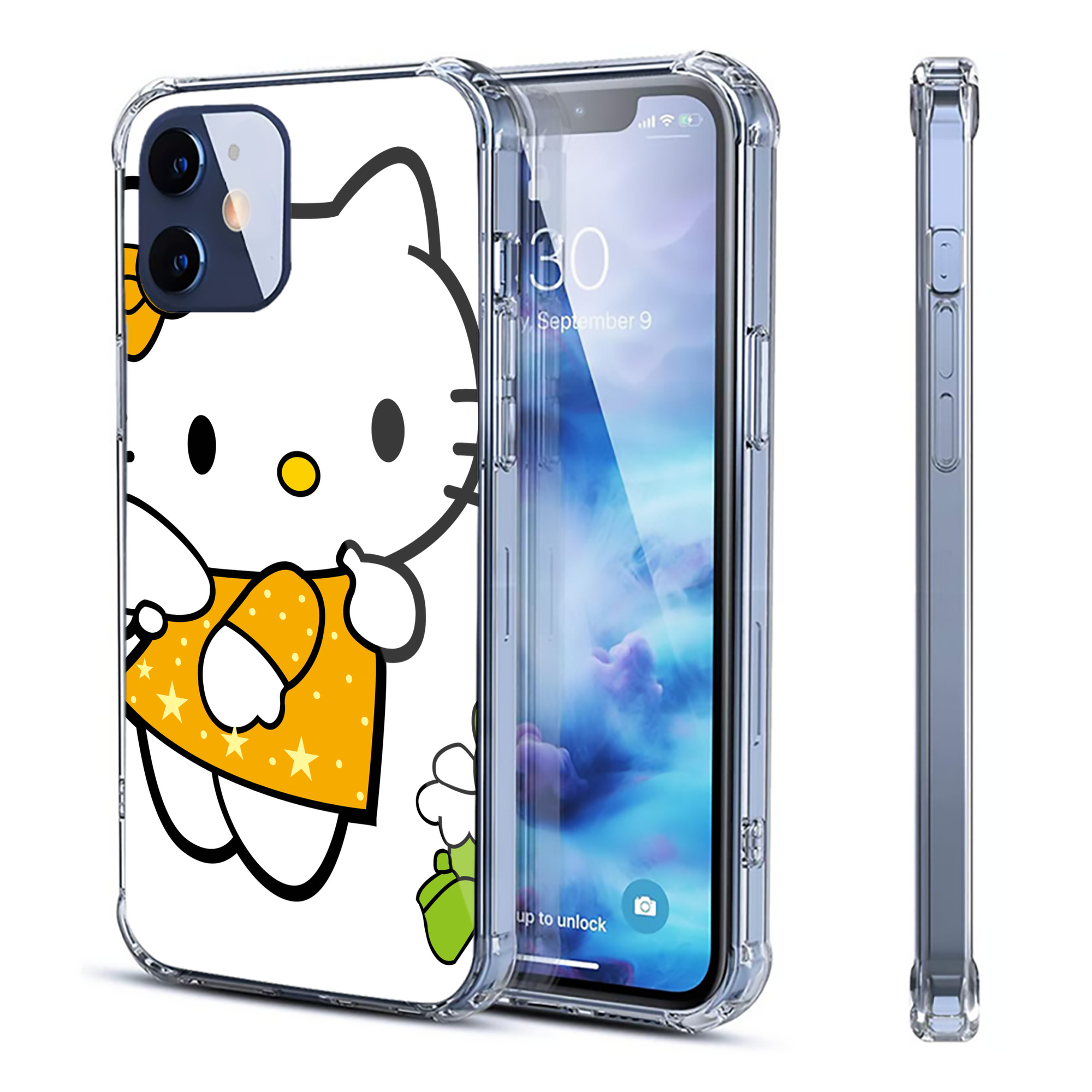 （画像用） Hello Kitty ハローキティ 【iPhone 12シリーズ対応】透明スマホケース（クリアソフトケース）